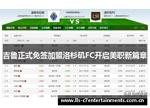 吉鲁正式免签加盟洛杉矶FC开启美职新篇章